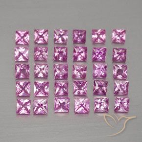 2,69 ct natürliche rosafarbener Saphir-Edelsteine, Quadrat, VVS-VS