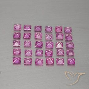 2,69 ct natürliche rosafarbener Saphir-Edelsteine, Quadrat, VVS-VS