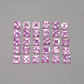 2,34 ct natürliche rosafarbener Saphir-Edelsteine, Quadrat, VVS-VS