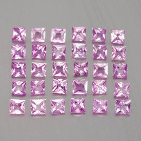2,34 ct natürliche rosafarbener Saphir-Edelsteine, Quadrat, VVS-VS