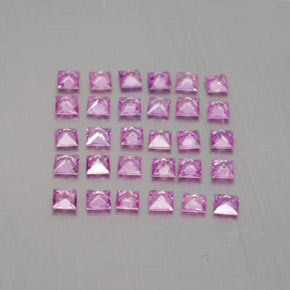 2,34 ct natürliche rosafarbener Saphir-Edelsteine, Quadrat, VVS-VS