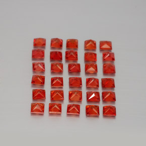  ct natürliche orangefarbener Saphir-Edelsteine, Quadrat, VVS-VS