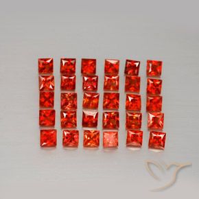 2,51 ct natürliche orangefarbener Saphir-Edelsteine, Quadrat, VVS-VS