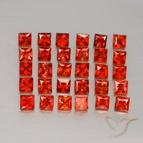 2,51 ct natürliche orangefarbener Saphir-Edelsteine, Quadrat, VVS-VS