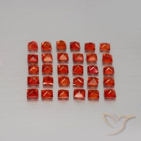 2,51 ct natürliche orangefarbener Saphir-Edelsteine, Quadrat, VVS-VS