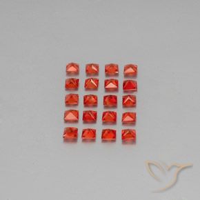 2,58 ct natürliche orangefarbener Saphir-Edelsteine, Quadrat, VVS-VS