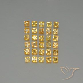 3.23ctw Natürlicher Golden Saphir, Quadrat, VVS-VS