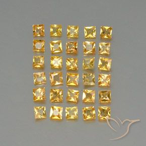 3.23 ct natürliche Golden Saphir-Edelsteine, Quadrat, VVS-VS