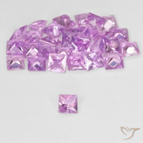 2.56 ct natürliche hellrosa Saphir-Edelsteine, Quadrat, VVS-VS