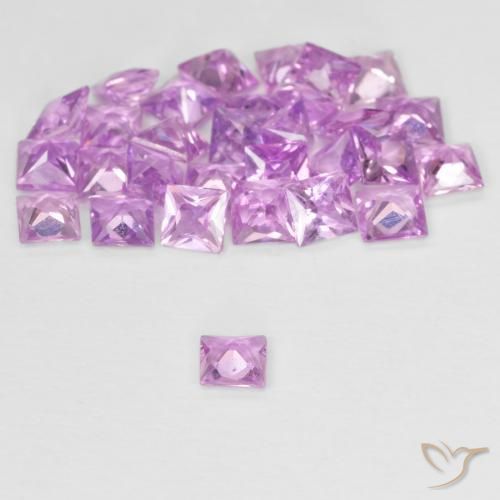 2.56 ct natürliche hellrosa Saphir-Edelsteine, Quadrat, VVS-VS