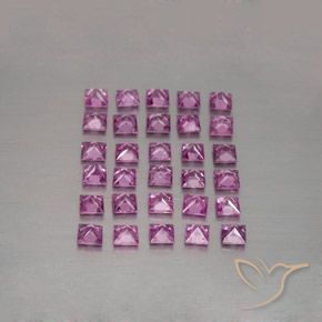 3.48 ct natürliche Helles Royal Lila Pink Saphir-Edelsteine, Quadrat, VVS-VS
