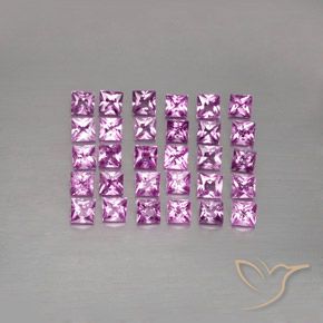 3,47 ct natürliche rosafarbener Saphir-Edelsteine, Quadrat, VVS-VS