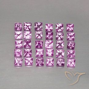 3,47 ct natürliche rosafarbener Saphir-Edelsteine, Quadrat, VVS-VS
