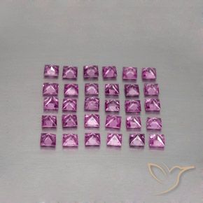 3,47 ct natürliche rosafarbener Saphir-Edelsteine, Quadrat, VVS-VS