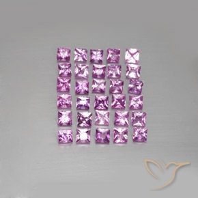 2.48 ct natürliche hellrosa Saphir-Edelsteine, Quadrat, VVS-VS