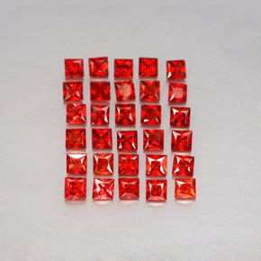  ct natürliche orangefarbener Saphir-Edelsteine, Quadrat, VVS-VS