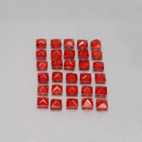  ct natürliche orangefarbener Saphir-Edelsteine, Quadrat, VVS-VS