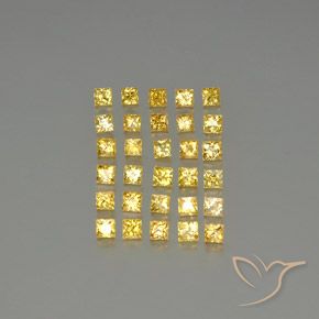 3,51 ct natürliche gelber Saphir-Edelsteine, Quadrat, VVS-VS