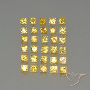 3,51 ct natürliche gelber Saphir-Edelsteine, Quadrat, VVS-VS