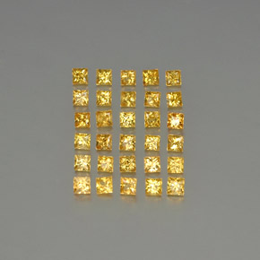  ct natürliche Gold Saphir-Edelsteine, Quadrat, VVS-VS