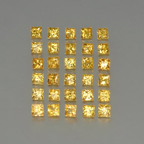  ct natürliche Gold Saphir-Edelsteine, Quadrat, VVS-VS