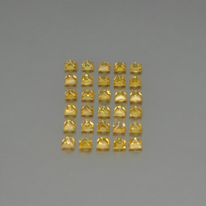  ct natürliche Gold Saphir-Edelsteine, Quadrat, VVS-VS