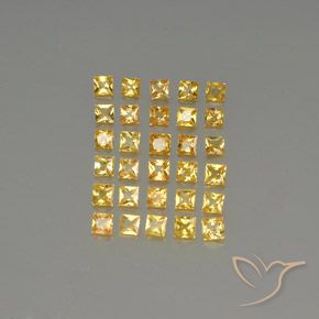 3,11 ct natürliche gelber Saphir-Edelsteine, Quadrat, VVS-VS