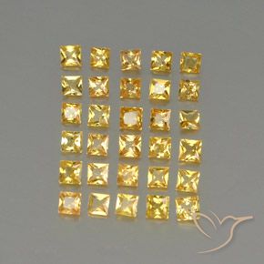 3,11 ct natürliche gelber Saphir-Edelsteine, Quadrat, VVS-VS