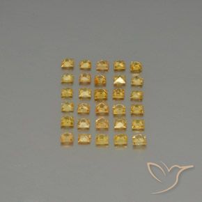 3,11 ct natürliche gelber Saphir-Edelsteine, Quadrat, VVS-VS