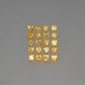  ct natürliche gelber Saphir-Edelsteine, Quadrat, VVS-VS