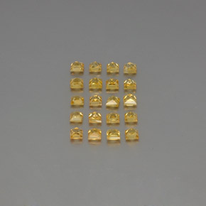  ct natürliche gelber Saphir-Edelsteine, Quadrat, VVS-VS