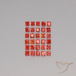 2,84 ct natürliche orangefarbener Saphir-Edelsteine, Quadrat, VVS-VS