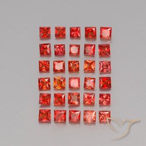 2,84 ct natürliche orangefarbener Saphir-Edelsteine, Quadrat, VVS-VS