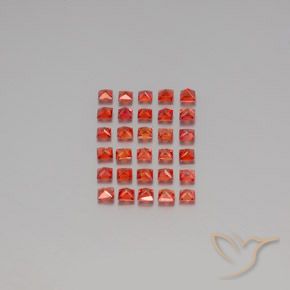 2,84 ct natürliche orangefarbener Saphir-Edelsteine, Quadrat, VVS-VS