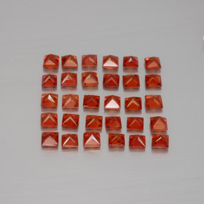  ct natürliche orangefarbener Saphir-Edelsteine, Quadrat, VVS-VS