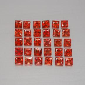 3,22 ct natürliche orangefarbener Saphir-Edelsteine, Quadrat, VVS-VS