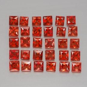 3,22 ct natürliche orangefarbener Saphir-Edelsteine, Quadrat, VVS-VS