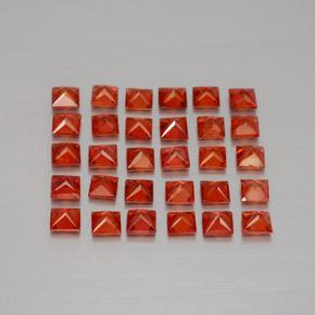 3,22 ct natürliche orangefarbener Saphir-Edelsteine, Quadrat, VVS-VS
