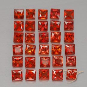 3,67 ct natürliche orangefarbener Saphir-Edelsteine, Quadrat, VVS-VS
