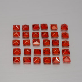 ct natürliche orangefarbener Saphir-Edelsteine, Quadrat, VVS-VS
