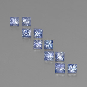 2,44 ct natürliche blauer Saphir-Edelsteine, Quadrat, VVS-VS