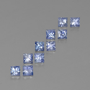 2,44 ct natürliche blauer Saphir-Edelsteine, Quadrat, VVS-VS