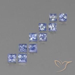 2,51 ct natürliche blauer Saphir-Edelsteine, Quadrat, VVS-VS