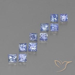 2,56 ct natürliche blauer Saphir-Edelsteine, Quadrat, VS