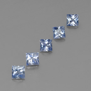  ct natürliche blauer Saphir-Edelsteine, Quadrat, VVS-VS