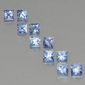  ct natürliche blauer Saphir-Edelsteine, Quadrat, VS