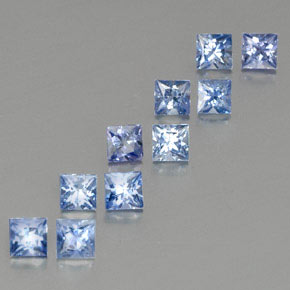  ct natürliche blauer Saphir-Edelsteine, Quadrat, VS