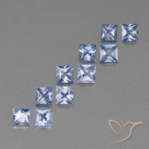2,64 ct natürliche blauer Saphir-Edelsteine, Quadrat, VS