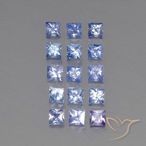 3,56 ct natürliche blauer Saphir-Edelsteine, Quadrat, VS