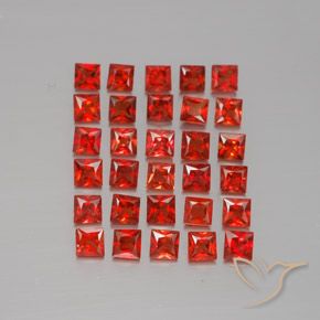 2,66 ct natürliche orangefarbener Saphir-Edelsteine, Quadrat, VVS-VS
